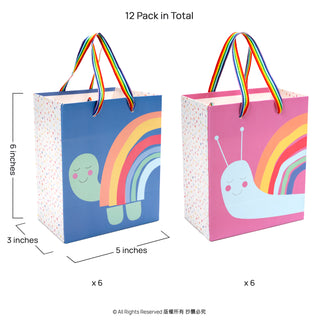 Rainbow Favor Gift Bags with Cute Snail and Turtle (12 Pcs)3