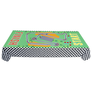 Racing Car Tablecloth in Green, Black and White (9X5ft)  1