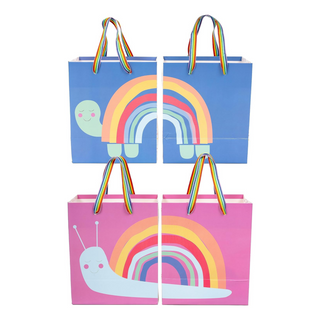 Rainbow Favor Gift Bags with Cute Snail and Turtle (12 Pcs) Main
