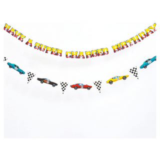 'Have a Super Charged Birthday' Racing Car Theme Party Banner (20Ft) 5