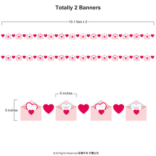 Valentine's Day Love Letter Shaped Garland