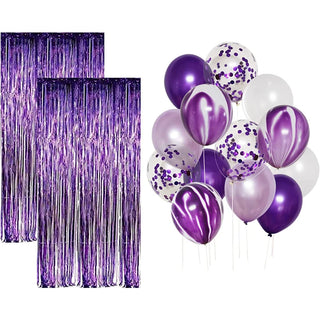 Purple Balloons Kit in Purple and White (15pcs ) Main