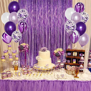 Purple Balloons Kit in Purple and White (15pcs ) 1