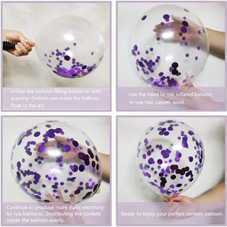 Purple Balloons Kit in Purple and White (15pcs ) 3