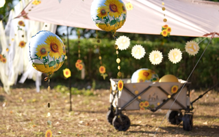 12pcs Sunflower Garlands for Kids Birthday Party Decorations Sun Flower Streamer Backdrop