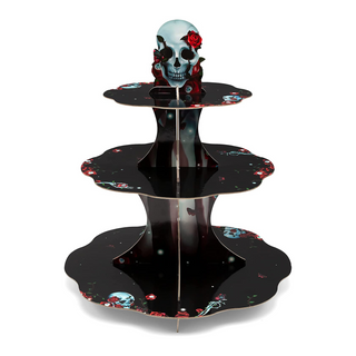 Gothic Skull Cupcake Stand 3-tier for Halloween Party 1