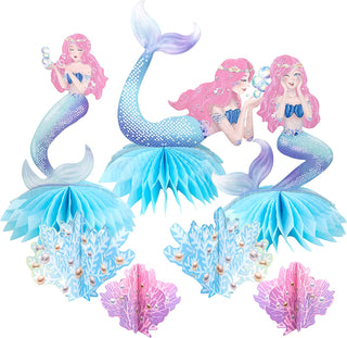 Mermaid Party Centerpiece Set in Pink and Blue (7pcs) 1