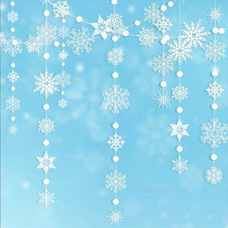 4pcs Winter Wonderland White Snowflake Garland 1
