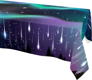9x5 ft Galaxy Aurora Shooting Star Tablecloths 1