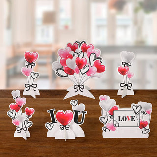  6 pcs  kit of lovely heart centerpieces 1