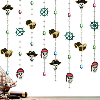 Skull Pirate Rudder Treasure Box Garlands Party Decorations