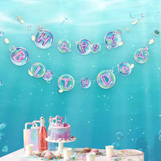 Transparent Bubble Happy Birthday Banners (2 pcs) 1