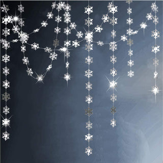 Silver Snowflake Garland for Winter Wonderland/Onederland Party Decoration 1