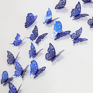 3D Royal Blue Cobalt Butterfly Wall Stickers 1