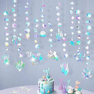 Iridescent Under The Sea Party Garland (12 pcs) 1