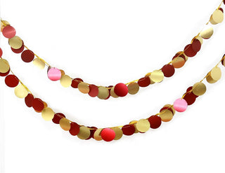 Golden Red Overlapping Circle Garlands (2pcs) 1