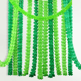 Green Tissue Paper Leaf Garland for St Patrick's Day Decoration (36ft) 1