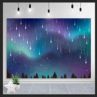 Aurora Shooting Star Backdrop 5x7 ft Fabric 1