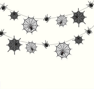 Black Spider Web Garland for Halloween 1