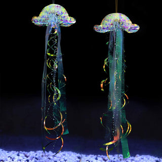 Under the Sea Party Hanging Iridescent Holographic Jellyfish (2pcs) 1