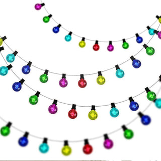 Flat 2D Classic Colorful Round Light Bulb Garland (31.5 ft) 1