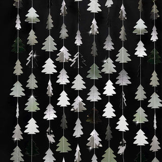 3pcs Glitter Silver Christmas Tree Garlands 1