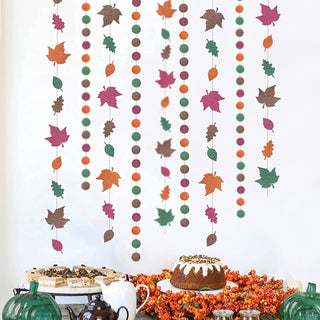 Autumn Leaf and Cirle Garlands for Thanksgiving (26ft) 1