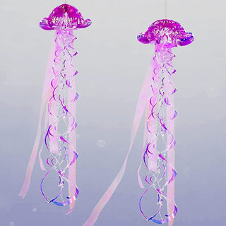 Hanging Iridescent Purple Jellyfish (2pcs) 1