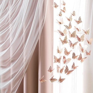 3D Rose Gold Butterfly Wall Stickers (Rose Gold A) 2
