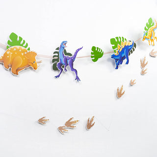 2pcs Colorful Dinosaur Garland Banner for Boy’s Birthday Party Decor 2