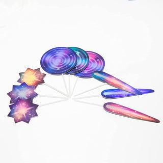 Iridescent Outer Space Cupcake Toppers Set (15pcs) 3