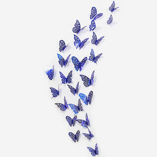 3D Royal Blue Cobalt Butterfly Wall Stickers 2