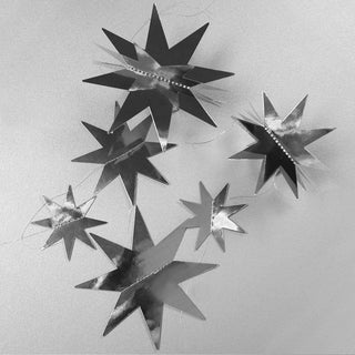 Glitter Black Charcoal Silver Star Party Decorations Twinkle Little Star Garland 2