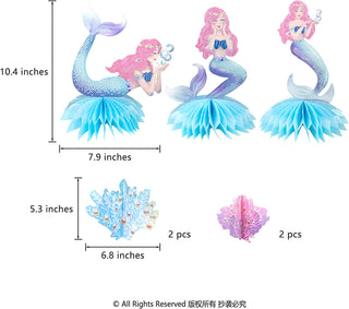 Mermaid Party Centerpiece Set in Pink and Blue (7pcs) 6