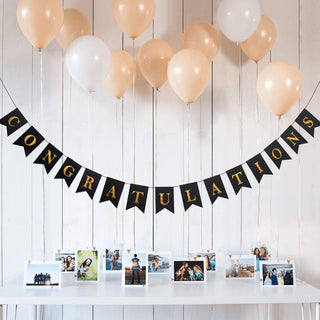 Shimmer Congratulations Banner in Gold and Black (1 pc) 2