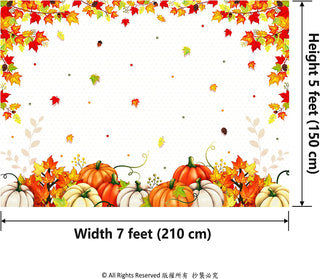 Fall Party Backdrop Thanksgiving Decoration (7x5ft)  5