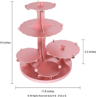 Rose Gold 5-Plates Cupcake Stand 6