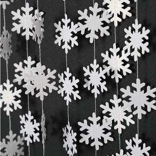 4pcs Pearl White Icy Snowflake Garland Kit Hanging Christmas Decorations 2