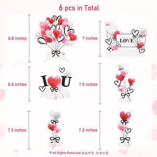  6 pcs  kit of lovely heart centerpieces 2