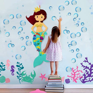Under the Sea Theme Blue Bubble Wall Decal Sticker (72pcs) 2