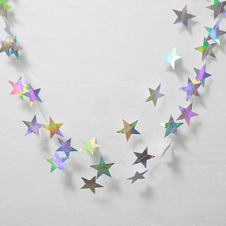 Iridescent Holographic Stars and Moons Garlands (2pcs)  2