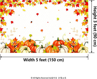 Fall Party Backdrop 3x5 ft Fabric 2