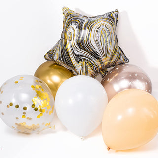 Champagne Gold Balloons with Confetti Balloon Set (31pcs) 5