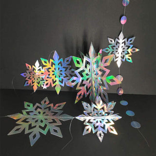 3D Iridescent Snowflake (Holographic) 3