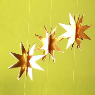 Gold Twinkle Star Metallic Glitter 3D Hanging Star 3