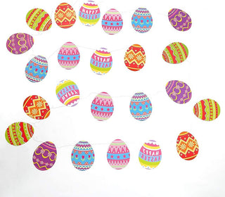 4pcs Colorful Easter Egg Garland Kit Happy Easter Party Decorations 3