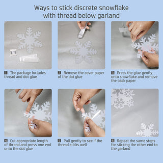 White Snowflake Cutouts Garland (22pcs) 3