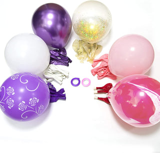 Pink, Violet and White Balloons kit  (41 pcs) 3
