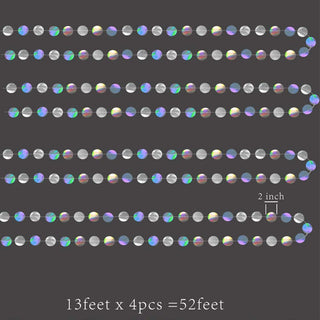 Iridescent Holographic Circle Garlands (4pcs) 3