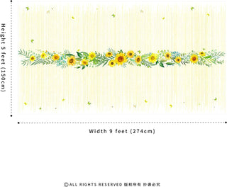 9x5 ft Sunflower Tablecloth 3